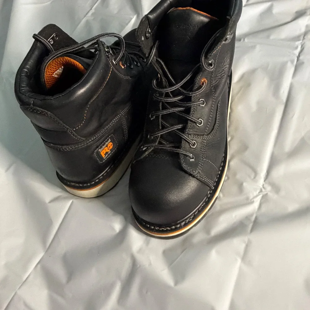 Timberland PRO Mens Gridworks A1B4K Alloy Safety Toe Work Boots 12 Black Leather